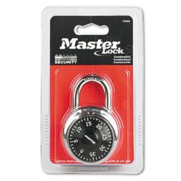 Combination Lock, Stainless Steel, 1.87" Wide, Silver