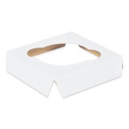 Cupcake Holder Inserts, 1-Cupcake Holder, 4.38 x 4.38 x 0.88, White/Kraft, Paper, 200/Carton