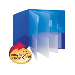 Poly Ten-Pocket Subject Folder, 500-Sheet Capacity, 11 x 8.5, Assorted Cover Colors, 2/Pack