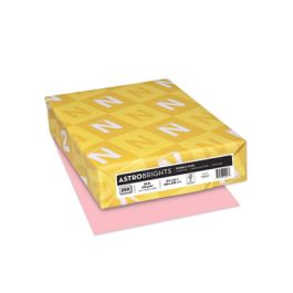 Color Cardstock, 65 lb Cover Weight, 8.5 x 11, Bubble Gum, 250/Pack