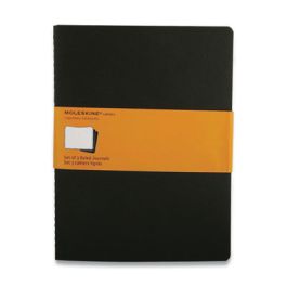 Cahier Journal, 1 Subject, Narrow Rule, Black Cover, 9.75 x 7.5, 120 Sheets, 3/Pack