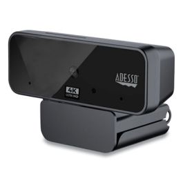 CyberTrack H6 4K USB Fixed Focus Webcam with Microphone, 3840 Pixels x 2160 Pixels, 8 Mpixels, Black