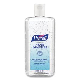 Advanced Refreshing Gel Hand Sanitizer, 1 L Flip Cap Bottle, Clean Scent, 4/Carton