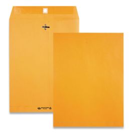Clasp Envelope, 28 lb Bond Weight Kraft, #90, Square Flap, Clasp/Gummed Closure, 9 x 12, Brown Kraft, 100/Box
