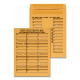 Deluxe Interoffice Press and Seal Envelopes, #97, Two-Sided Three-Column Format, 10 x 13, Brown Kraft, 100/Box