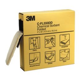 3M™ Chemical Sorbent Folded C-FL550DD, 127 mm x 15.2 m, 3 ea/Case