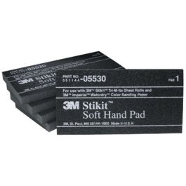 3M™ Stikit™ Soft Hand Pad, 05530, 2-3/4 in x 5-1/2 in x 3/8 in, 5 pads per pack, 10 packs per case