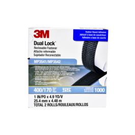 3M™ Dual Lock™ Reclosable Fastener MP3541/MP3542, Black, 1 in x 5 yd, Type 400/170, 5 per case, PN06483