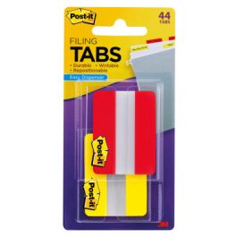 Post-it® Durable Tabs 686-2RY, 2 in. x 1.5 in. Red, Canary Yellow 22 sht/pd 2 pd/pk 24 pk/cs