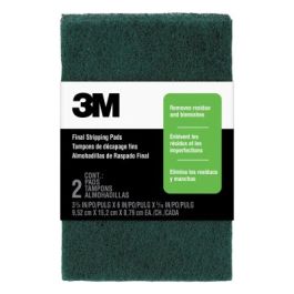 3M™ Final Stripping Pads 10113NA, 0 Fine, Two-pack, Open Stock , 3-3/4 in. x 6 in. x 5/16 in. each