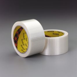 Scotch® Bi-Directional Filament Tape 8959, Clear, 48 in x 180 yd, 5.7 mil, 1 roll per case