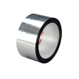 3M™ Polyester Film Tape 850, Silver, 4 in x 72 yd, 1.9 mil, 8 Roll/Case