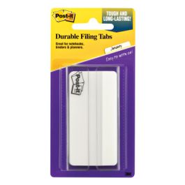 Post-it® Durable Tabs 686F-50WH3IN, 3 in. x 1.5 (76,2 mm x 38 mm) White 24 pk/cs