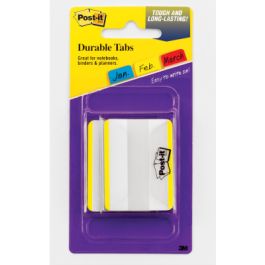 Post-it® Durable Tabs 686F-50YW, 2 in. x 1.5 in. (50,8 mm x 38 mm) Canary Yellow 24 pk/cs