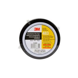 3M™ Polyethylene Tape 483, Black, 1 in x 36 yd, 5.0 mil, 36 rolls per case, Individually Wrapped Conveniently Packaged