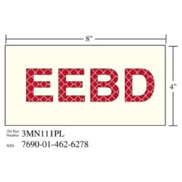 3M™ Photoluminescent Film 6900, Shipboard Sign 3MN111PL, 8 in x 4 in, EEBD, 10/Package