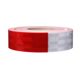 3M™ Diamond Grade™ Conspicuity Marking 983-32, Red/White, 2 in x 50 yd, Kiss Cut every 18 in, 6 Rolls/Carton