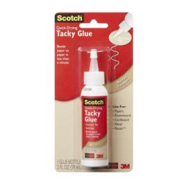 Scotch® Quick Drying Tacky Glue 6052A-1, 2 fl oz (59 mL)