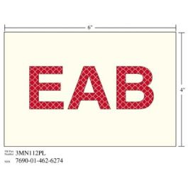 3M™ Photoluminescent Film 6900, Shipboard Sign 3MN112PL, 6 in x 4 in, EAB, 10/Package