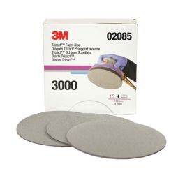 3M™ Trizact™ Hookit™ Foam Abrasive Disc 02085, P3000, A5, 6 in (150 mm), 15 Discs/Carton, 4 Cartons/Case