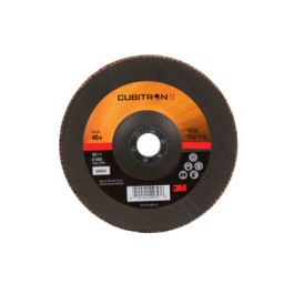 3M™ Cubitron™ II Flap Disc 967A, 40+, T29, 7 in x 7/8 in, Giant, 5 ea/Case