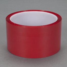 3M™ Polyester Film Tape 850, Red, 3 in x 72 yd, 1.9 mil, 12 rolls per case