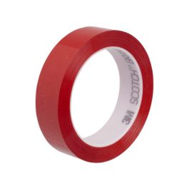 3M™ Polyester Film Tape 850, Red, 1 in x 72 yd, 1.9 mil, 36 rolls per case, Scored