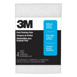 3M™ Final Finishing Pads 10199NA4PK, 3 3/4 in x 6 in x 5/8 in, Replaces 0000 Steel Wool, 4 pads/pk, 6 pks / cs