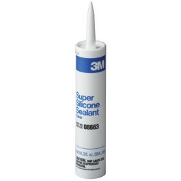 3M™ Clear Super Silicone Seal, 08663, 1/10 gallon cartridge, 12 per case