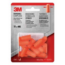 3M™ Disposable Earplugs, 92077H7-DC, 7 pairs/pack, 20 packs/case