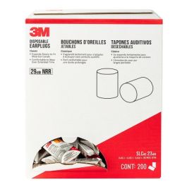 3M™ Disposable Classic Earplugs, 90581H200-C, 1 pair/pack, 200 packs/case
