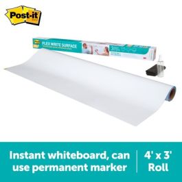 Post-it® Flex Write Surface, The Permanent Marker Whiteboard Surface, 4 ft. x 3 ft.