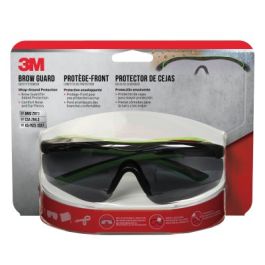 3M™ Brow Guard Eyewear, 47101H1-VDC, Black/Green, Gray Lens, 5/case