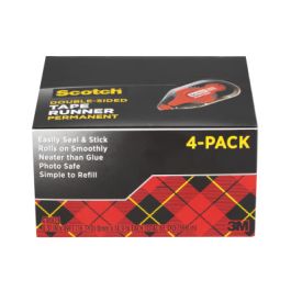 Scotch® Adhesive Dot Roller Value Pack 6055BNS .31 in x 49 ft, 4-Pack,