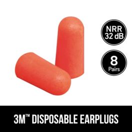3M™ Disposable Earplugs, 92077H8-DC, 8 pairs/pack, 20 packs/case