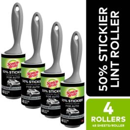 Scotch-Brite™ 50 percent Stickier Lint Roller 830RS-48-4-M, 4/1