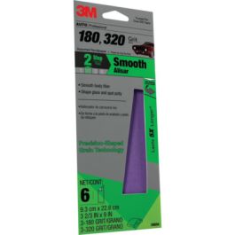 3M™ Auto Performance PSG Sandpaper, 39604SRP, 3-2/3 in x 9 in, 180/320 Grit, 6 sheets per pack, 6 packs per case