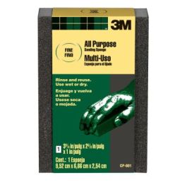 3M™ General Purpose Sanding Sponge CP-001A, Block, 3 3/4 in x 2 5/8 in x 1 in, Fine, Bulk, 250/cs