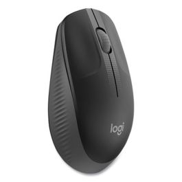 M190 Wireless Optical Mouse, 2.4 GHz Frequency/33 ft Wireless Range, Left/Right Hand Use, Black/Gray