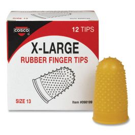 Fingertip Pads, Size 13, Extra Large, Amber, 12/Pack