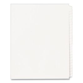 Blank Tab Legal Exhibit Index Divider Set, 25-Tab, 11 x 8.5, White, 1 Set