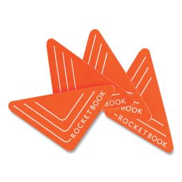 Beacons Smart Stickers for Whiteboards, Triangles, Orange, 2.5"h, 4/Pack