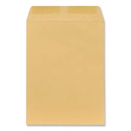 Catalog Envelope, 28 lb Bond Weight Kraft, #10 1/2, Square Flap, Gummed Closure, 9 x 12, Brown Kraft, 100/Box