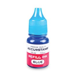 ACCU-STAMP Gel Ink Refill, 0.35 oz Bottle, Blue