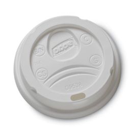 Drink-Thru Lid, Fits 8oz Hot Drink Cups, Fits 8 oz Cups, White, 1,000/Carton