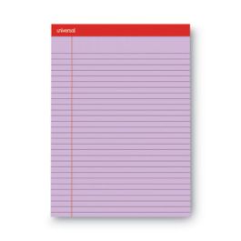 Colored Perforated Ruled Writing Pads, Wide/Legal Rule, 50 Orchid 8.5 x 11 Sheets, Dozen