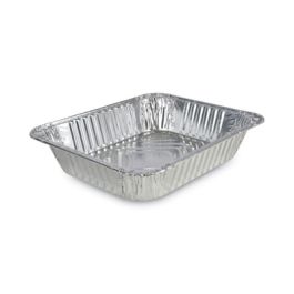 Aluminum Steam Table Pans, Half-Size Deep—128 oz., 2.56" Deep, 10.38 x 12.75, 100/Carton