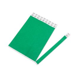 Crowd Management Wristbands, Sequentially Numbered, 10" x 0.75", Green, 100/Pack