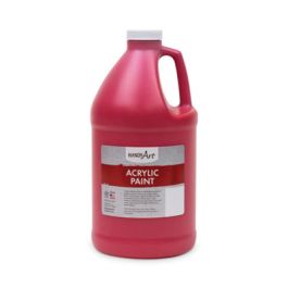 Acrylic Paint, Red, 64 oz Bottle