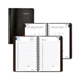 Academic Daily/Monthly Planner, 8 x 5, Black Cover, 12-Month (Aug to July): 2022 to 2023